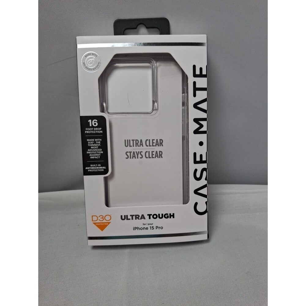 Ultra Clear Protection CASE -MATE D30 Series for Iphone 15 Pro New
